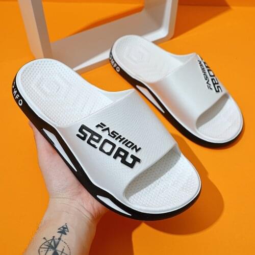2021 New Style Summer Slide Shoes Men Trend Design Flip Flops Man PVC Quality Beach Sandals Non-slip Zapatos Hombre Casual Shoes