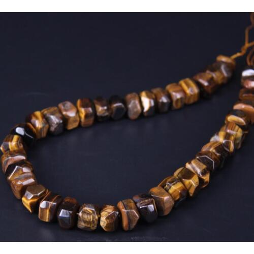36-40pcs/strand Yellow Tigers Eye Faceted Rondelle Spacer Loose Beads,Natural Gems Stone Cut Nugget Bead Pendant Jewelry Making