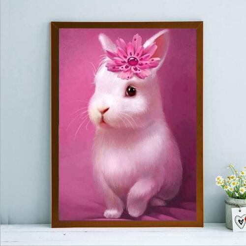 5d diy Diamond Painting Cross Stitch Diamond Embroidery White Rabbit Diamond Mosaic Animal Home Decor Christmas Gifts For Kids