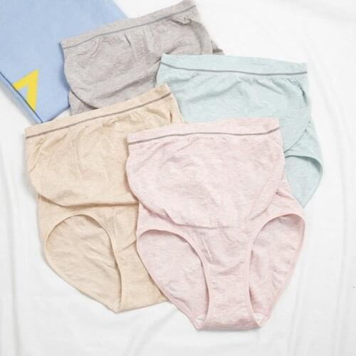 Seamless stretch maternity underwear panties high waist large size pregnant womens briefs breathable cotton pregnancy panties