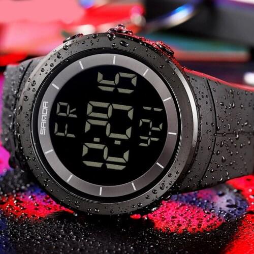 Watch for Men Sports Electronic LED Display Waterproof Shock Male Clock Relogio Masculino Multifunctional Luminous Watches