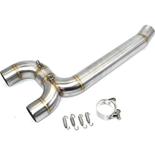 For FZ6 FZ6N 2004 2005 2006 2007 2008 2009 Motorcycle Full Exhaust System Middle Pipe Link Connect Motorcycle Accessories