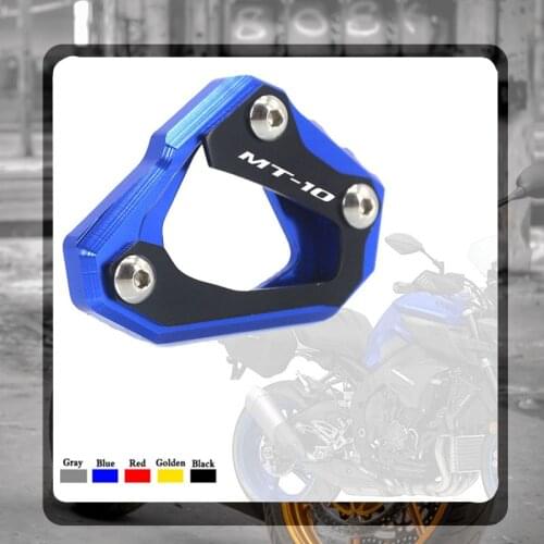 For YAMAHA MT10 FZ10 MT FZ 10 2016 2017 2018 Motorcycle Kickstand Foot Side Stand Extension Pad Support Plate Enlarge