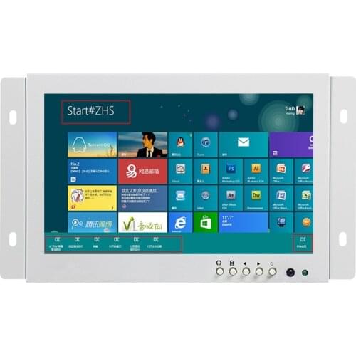 Hot Sale 7 Inch 1024x600 16:9 Widescreen White Color Medical Use Cheap Small VGA HDMI Open Frame Touch Screen Monitor