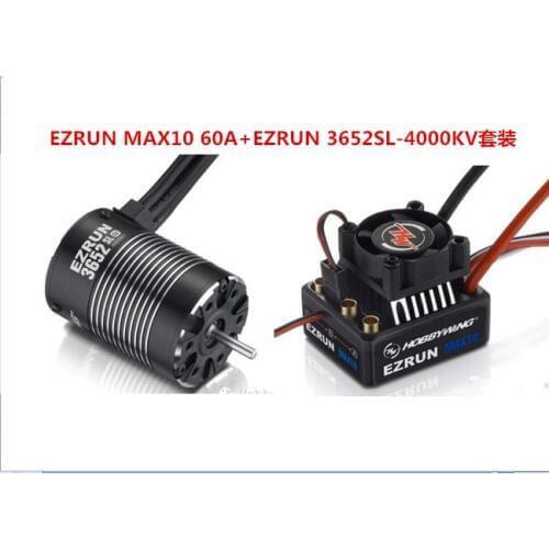 Hobbywing Combo EZRUN MAX10 60A Waterproof Brushless ESC+3652SL G2 4000KV Motor Speed Controller for 1/10 RC Car Crawler Truck