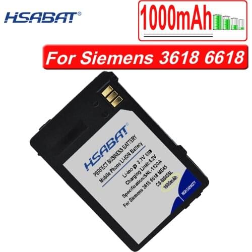 HSABAT 1000mAh CS-SIS45SL V30145-K1310-X185 V30148-K1310-X183 V30148-K1310-X185-1 Battery for Siemens 3618 6618 ME45 S45 S45i