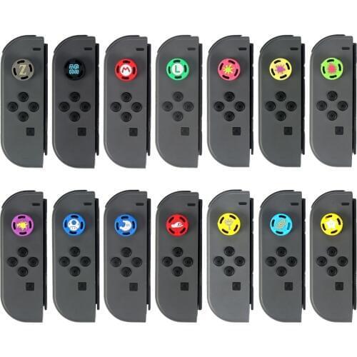 HTOHINK 4 pcs Analog Thumb Grips Caps for Nintend Switch Lite NS JoyCon Controller Stick Skin for Joy Con Joycons Joystic