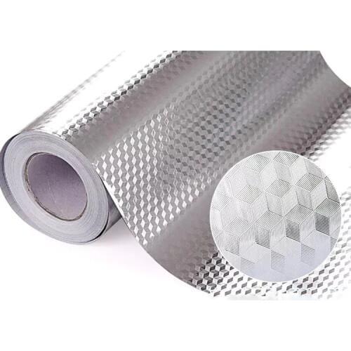40x100/200cm Kitchen Oil-proof Waterproof Stickers Aluminum Foil Kitchen Stove Cabinet Self Adhesive Wall Sticker DIY Wallpaper