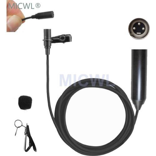 XLR Microphone Omni-directional Lavalier Lapel Microphone for Canon Sony Panasonic Camcorders ZOOM H4n H5 H6 Tascam DR-40 DR-60D