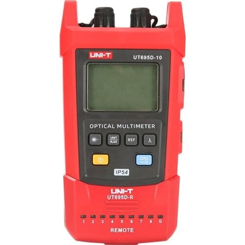 Uni-t UT695D-10 Handheld Optical Power Meter +Red light source -70~+8dB 800nm-1700nm Wavelength Used in FTTx FTTH Optic Test