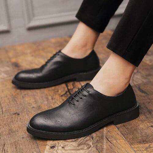 Mens Comfortable Oxford Shoes Men Lace-up Business Office Dress Shoes Mens Formal Wedding party Shoes Soft Leather Breathable