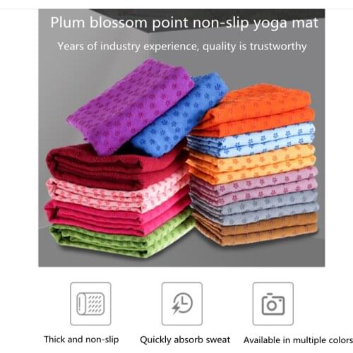 183*63cm plum blossom dot non-slip yoga mat fitness blanket, seaming process, no line drop, no fading, convenient storage