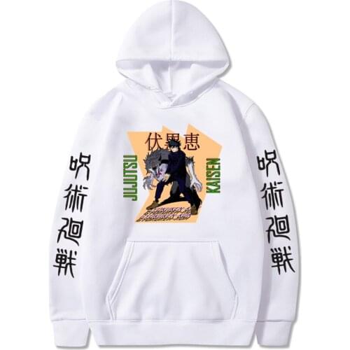 2021 New Arrival Manga Hoodies Japanese Anime Jujutsu Kaisen Fushiguro Megumi Harajuku Sweatshirt High Quality Pullover Hoodie