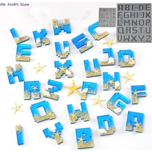 Pixel Letters Epoxy Resin Casting Mold Pendant Silicone Mold Jewelry Making Tool