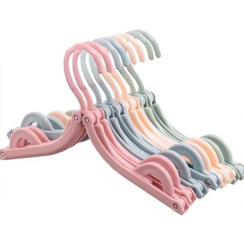 Portable Folding Clothes Hanger Closet Organizer Space Saving Hanger Durable Non-slip Clothing Hanging Rack for Travel Household
