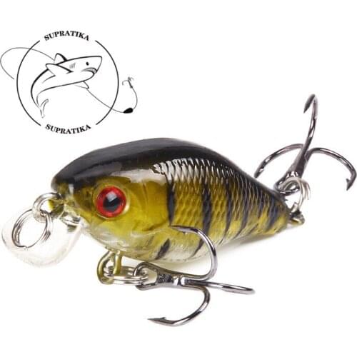 1Piece 40mm 4.6g Lifelike Artificial Minnow Wobbler Crankbait Fishing Bait Lures WIth 2 Treble Hooks Fish Tackle For Sea