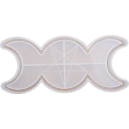 Handmade Moon Star Candle Tray Resin Molds Moon Phase Box Molds Triple Goddess With Pentagrams Mold Jewelry Making Tools