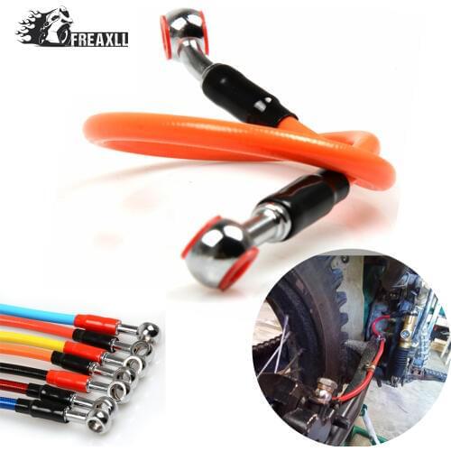 450mm Universal Motorcycle Brake Oil Hose Stainless Steel Plastic Braided Motorcycle Dirt Bike For YAMAHA R1 2008 YBR125 NMAX