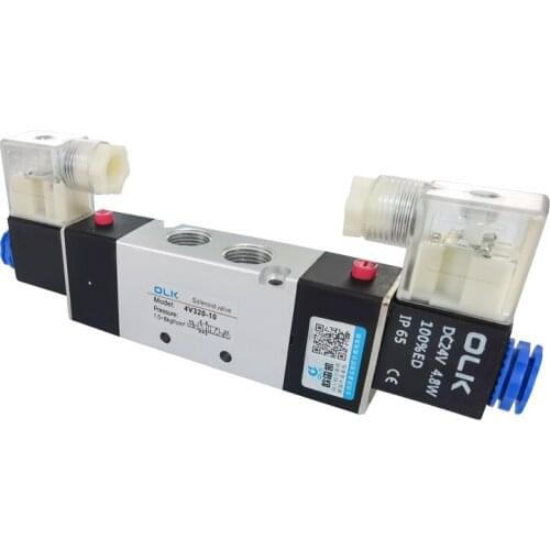 High Quality 4V120/4V220/4V320/4V420 Series 2 Position 5 Port Five Way Control Air Valve Electromagnetic