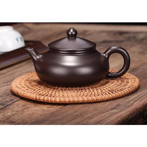Yixing Purple Clay Teapot Ore Mud Handmade Flat Kettle Send Creative Teaware Gift Box