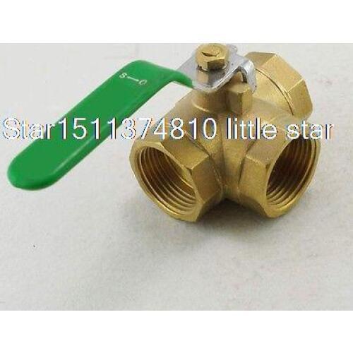 1" inch BSPP Female Brass Ball Valve T-type Three Way Connection x 1