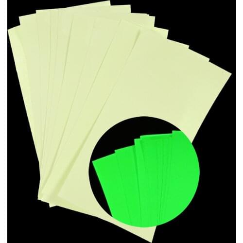 10pcs 20x10cm Luminous Fishing Lure Stickers Adhesive DIY Material for Deep Sea/ Night Fishing Metal Hard Baits Making