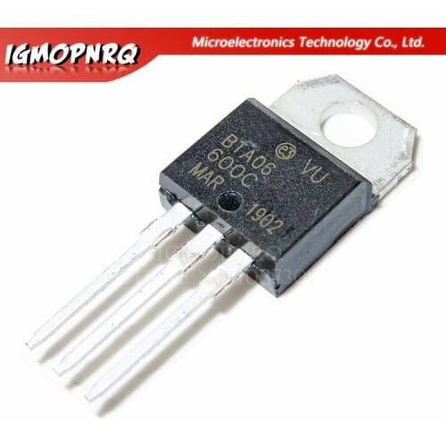 10PCS BTA06-600C TO-220 BTA06-600 TO220 BTA06 new and original IC