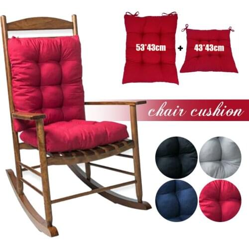 2Pcs/Set Removable Rocking Chair Cushions Recliner Back Cushion Tatami Patio Lounger Recliner Chair Sofa Cushion Seat Pad
