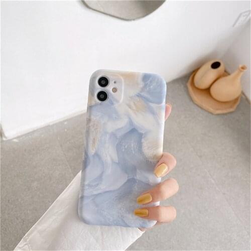 2021 New Pink Blue Watercolor Liquid Protective Phone Case for iPhone 7/8 7plus/8plus X/XS XR XS MAX 11 Pro Max 12 Pro Max Mini