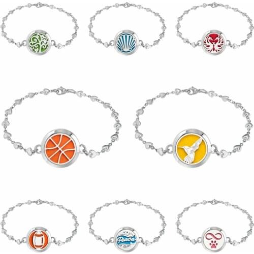 25mm Diffuser Bracelet For Women 316L Stainless Steel Jewelry Essential Oil Aromatherapy Bangle Locket 10pcs Free Pads Gift