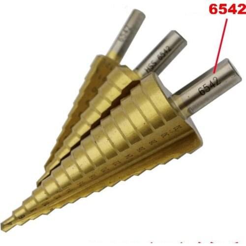 Fixmee 3pcs 4-32,4-20,4-12mm M2(6542) Triangular Shank Step Drill Bit stairs drilled Reamer For Stainless Steel Drill Holes