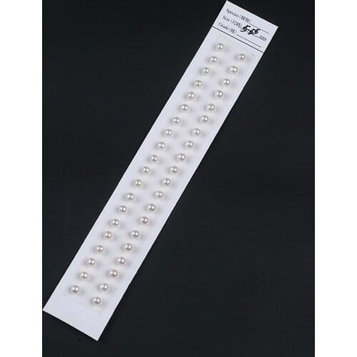 5-5.5mm Half Drilled Round Pearls, Loose Pearl Pair,ZLB026