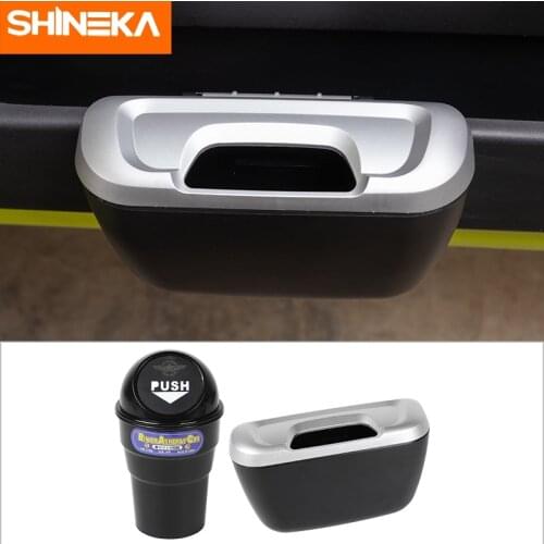 SHINEKA Waterproof Car Trash Can Bin Organizer Garbage Dump For Trash Can Cars Storage Boxs Closeable Portable Car Accessories