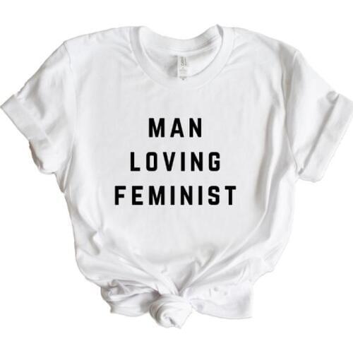 Skuggnas Man Loving Feminist Tumblr T-Shirt Equality Aesthetic Clothing Femme T-Shirt Feminist Shirt Women right t shirts