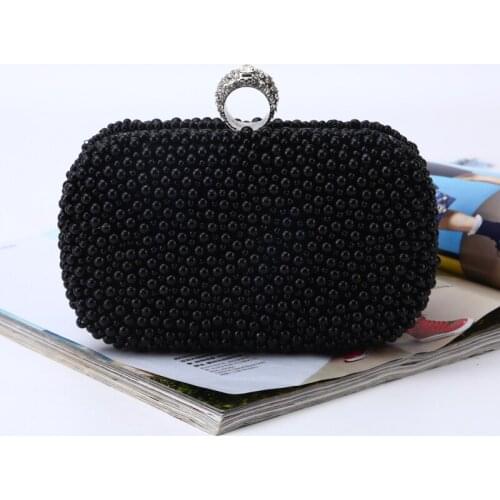 Hot Selling Newest Pearl Elegant Dinner Party Shiny Ladies Party Bag Women