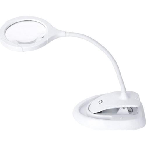 15 LED Lights USB charging Magnifier Lamp Foldable Magnifier 5X 10X Reading Magnifying Glass Lens Loupe Desktop Illuminated