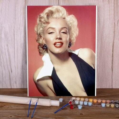 Marilyn Monroe Paint By Numbers Complete Kit Oil Paints 40*50 Oil Painting Wall Paintings For Handiwork