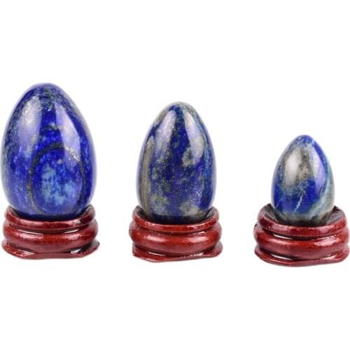 Natural Lapis Lazuli Yoni Egg set Undrilled Mineral Stone Massage Ball Kegel Exercise Tool Pelvic Floor Muscle Vagina Health