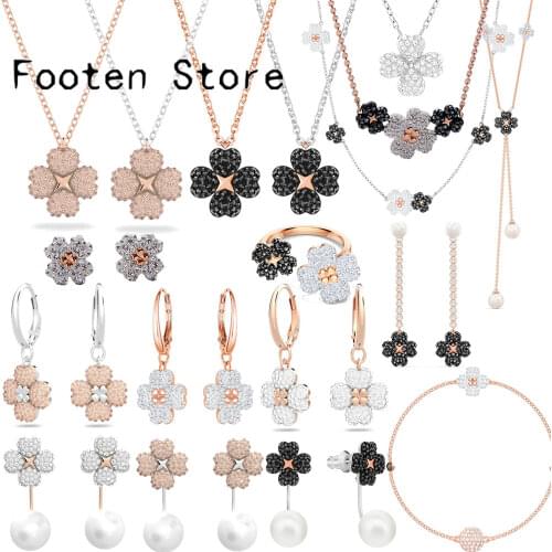 SWA Fashion Ladies Jewelry Latisha Clover Collection Ladies Jewelry Set Women Earrings Necklaces and Bracelets Romantic Jewelry