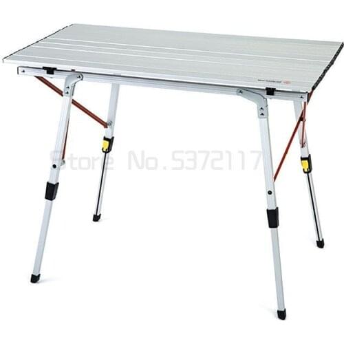 Table and Chairs Sets Outdoor Folding Table and Chairs Portable All-aluminum Portable Camping Picnic Tables Height Adjusted