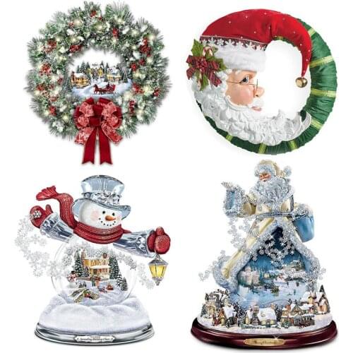 Christmas Window Glass Home Decor Train Decorations Paste Christmas Tree Santa Window Stikcer Waterproof Wall Clings Stickers