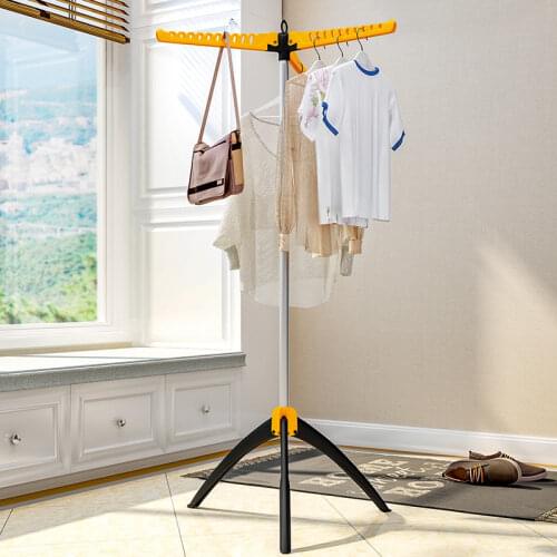 Floor folding baby clothes rack coat rack balcony standing drying rack for children towel baby diaper rack
