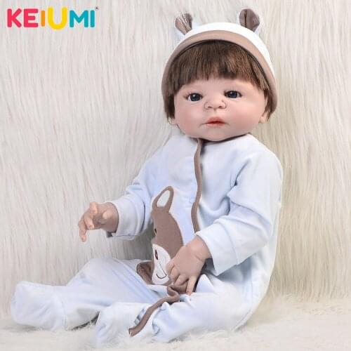 New Arrive Babies Reborn Full Body Silicone Vinyl Boy Toy Doll 23 Inch Realista Newborn Dolls Baby Doll Hot Kid Birthday Gifts