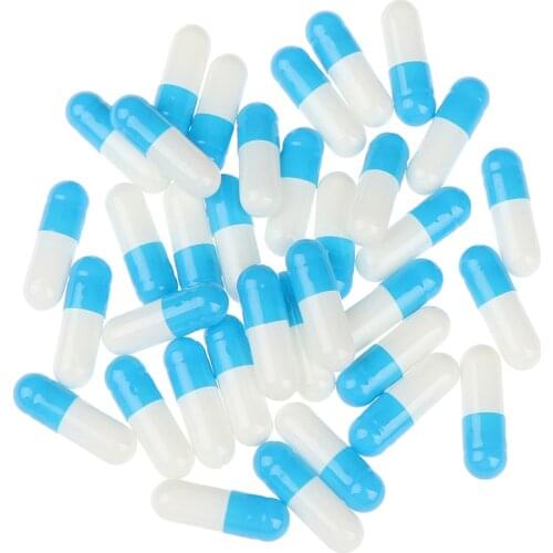 Wholesale 100Pcs/200Pcs Empty Hard Gelatin Capsule Size 0# Gel Medicine Pill Vitamins Personal Health Care Pill Cases Splitters