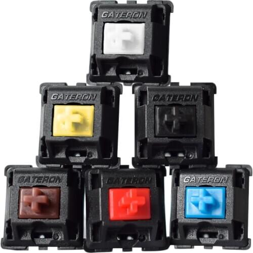 Original Gateron Switches KS-3 for Mechanical Keyboard G Switch Yellow Black Red Brown Blue Clear Green 5 pins GK61 Anne Pro 2
