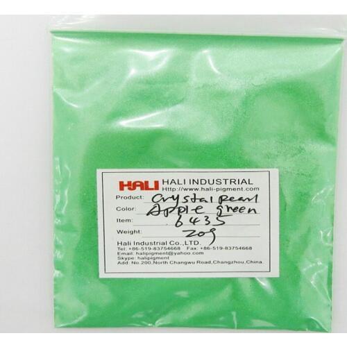 Crystal pearl pigment,pearlescent pigment,mica pigment,color:apple green,item:6435,net weight:20gram,free shipping
