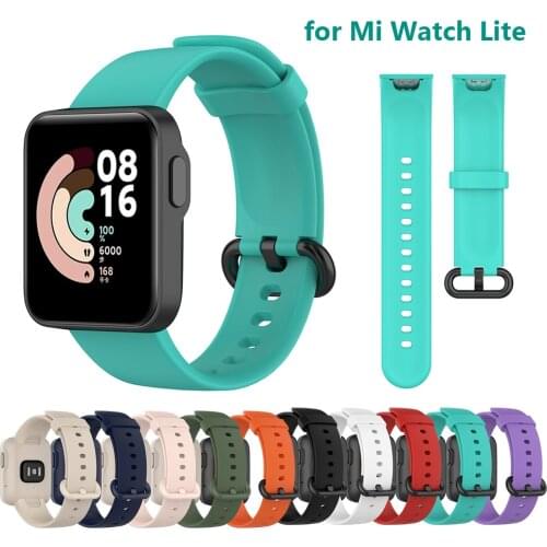 Mi Watch Lite Strap Replacement with Metal Buckle Wristband Accessories for Xiaomi Redmi Watch Bands Soft Silicone Watchband