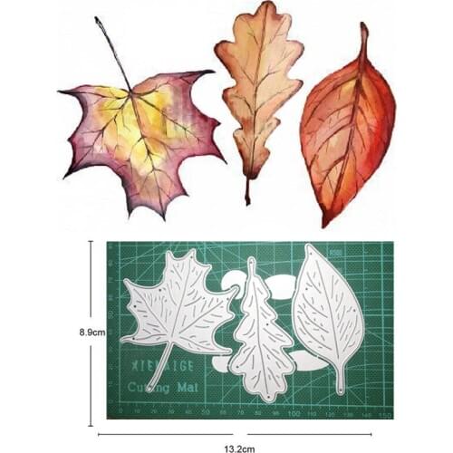 Craft dies 3pcs Maple leaves metal cutting dies cut die mold decoration Scrapbooking dies knife mould blade punch stencils dies