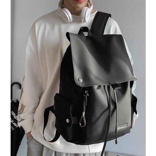 Tide Brand Large-Capacity Backpack Japanese MenS Casual Travel Bag College Student Backpack 15 Inch Fashion Computer Bag