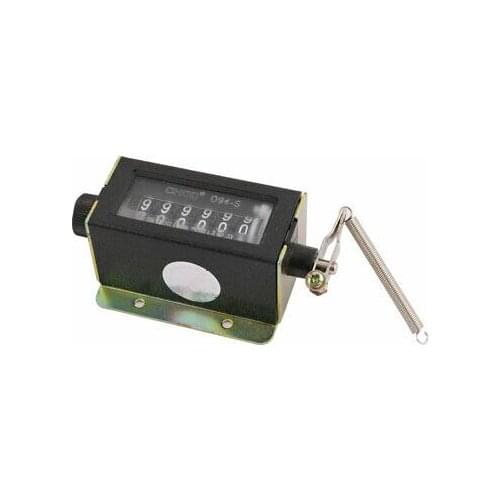 Black Plastic Shell D94-S 6 Digits Resettable Spring Mechanical Lug Counter